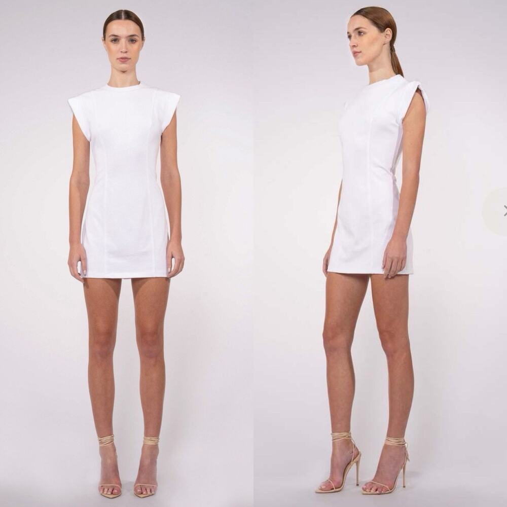 Nonchalant Label Becca mini Dress White Sz Small Minimalist clean girl coastal